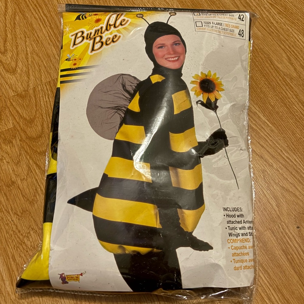 Amscan Bumble Bee Costume - Black and Yellow in the package.
